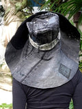 SPIRIT OF VENICE / Designer Top Hat Shabby Chic Hat Upcycled Distressed Denim Bohemian style Hat Hand Stitched Top Hat Patchwork