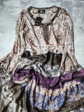 Lola's Day / Designer Garment Maxi Dress 100% Silk Shabby Chic Hippie Cottage Boho Upcycled Couture