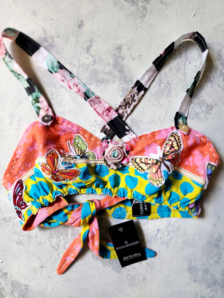 Garden Deluxe / New Age street-wear Avant-garde Accessories Crop-top Bralette Bra Cottagecore Bohemian Top Shabby Chic