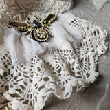 Busy Bee / Designer Techwear Upcycled Denim Tie Hippie Concept Boro Visvim Patchwork Upcycled Vintage Denim Contemporary Jabot