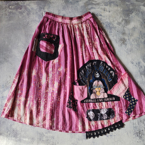 ASSHOLES LIVE FOREVER / Concept Clothing Avngard Fashion Boro Tech Recycled Linen Hand-stitched Patchwork New Ege Boho Streetwear