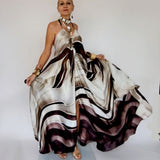 White Chocolate / Designer Maxi Dress Boho Luxury Resort Wear Silk Dress Artisan Concept Clothing Unique Couture