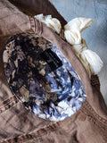 MOCCO ACADEMY / Designer Top Hat Shabby Chic Hat Upcycled Distressed Denim Bohemian style Hat Hand Stitched Top Hat Patchwork
