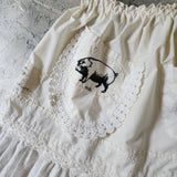 OINK OINK /  Designer Maxi Skirt Boho Vintage Boro Patchwork Upcycled Antique Lace Sustainable Off-White Cotton Ruffle Skirt
