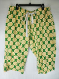Cloudless Lemon / Bloomers Victorian Pants Shabby Chic Aplique Lemon Floral Print Patchwork Romantic Chic Patched Avant-garde