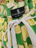 Cloudless Lemon / Bloomers Victorian Pants Shabby Chic Aplique Lemon Floral Print Patchwork Romantic Chic Patched Avant-garde