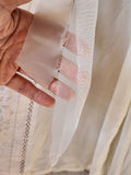 Quiet Drama / Bohemian Blouse Ivory Textured Lace Avant-garde Organic Drape Large Sculptural Rose Silk Fabric Flower