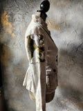 Guardian Soul / Designer Jacket Cottage Linen Patched Avangard Boho Artisan Distressed European Vintage