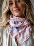 Lisette Gardens / Cottage Botanical Bandana Bowtie 100% Cotton Avantgarde Artisan Hand-Stitched Scarf Victorian Neck Wrap
