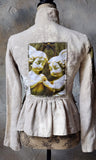 Guardian Soul / Designer Jacket Cottage Linen Patched Avangard Boho Artisan Distressed European Vintage
