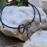 Nagas Spirit / Unique Necklace for Men Leather Necklace Snake Pendant Gift Guy Mens Gift Idea