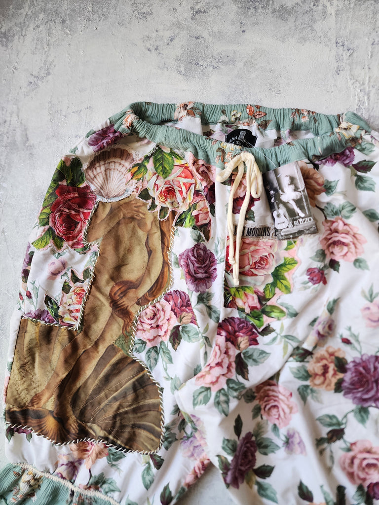 Venetian Rose / Bloomers Victorian Pants Shabby Chic Aplique Botticelli Venus Portrait Patchwork Romantic Chic Patched Avant-garde