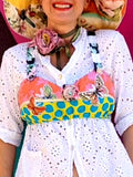 Garden Deluxe / New Age street-wear Avant-garde Accessories Crop-top Bralette Bra Cottagecore Bohemian Top Shabby Chic