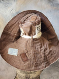 MOCCO ACADEMY / Designer Top Hat Shabby Chic Hat Upcycled Distressed Denim Bohemian style Hat Hand Stitched Top Hat Patchwork