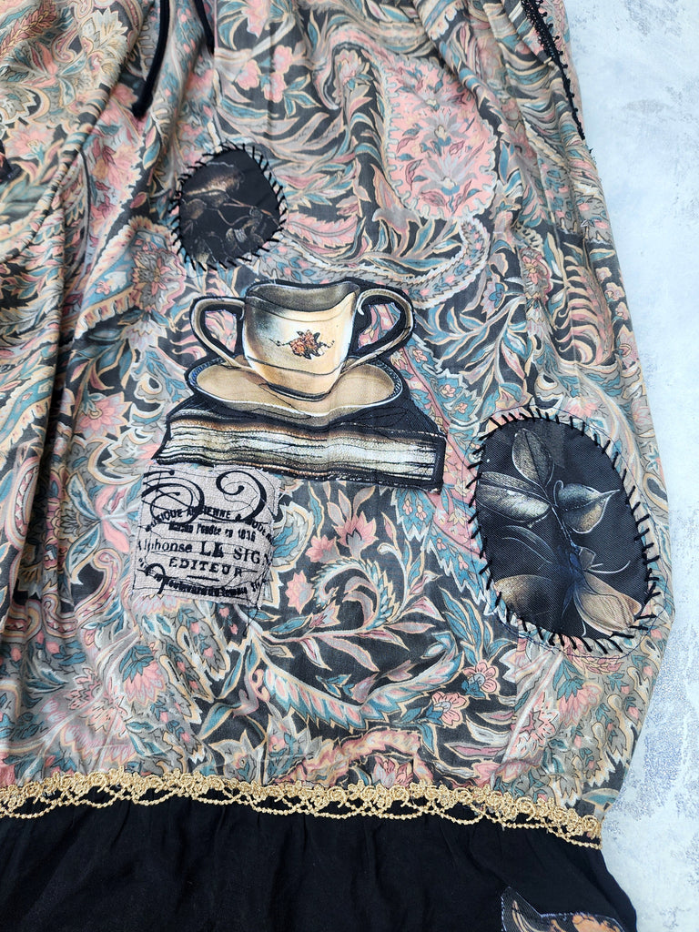 Renaissance Lore / Avant-garde Bloomers Victorian Pants Ruffles Rose Golden Lace Romantic Dark Academia Angel Aplique