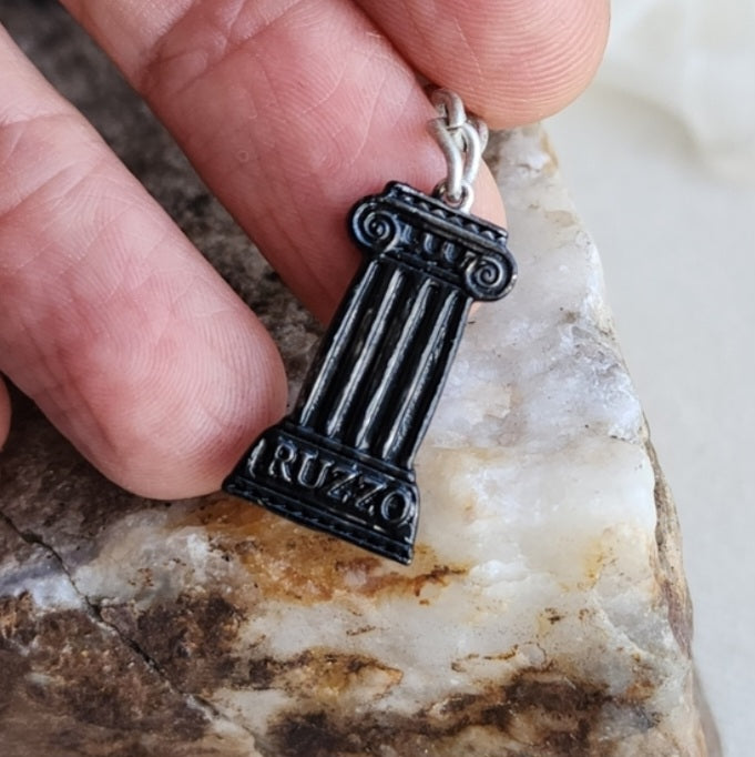 SCORPIO / Large Pendant Raw Natural Garnet Crystals Black Rhodium BohoRaw Natural Garnet nuggets/