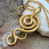 Royal Cobra / Unique Necklace for Men Gold Necklace Snake Pendant Gift Guy Mens Gift Idea
