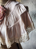 Laid Back Jen / Vintage Lace Silk Pelerina Kaput Cottage Romantic Flower Big Rose Jabot Bowtie Boho