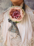 Shakespeare Talk / Cottage Jabot Silk Romantic Flower Fabric Rose Camellia Bowtie Antique Lace 20th century 60s archives