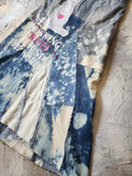 Drink Around the World / Avant-garde Designer Maxi Skirt Upcycled Recycled Denim Chic Concept Street wear