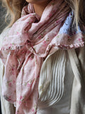 Lisette Gardens / Cottage Botanical Bandana Bowtie 100% Cotton Avantgarde Artisan Hand-Stitched Scarf Victorian Neck Wrap
