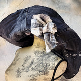 SPIRIT OF VENICE / Designer Top Hat Shabby Chic Hat Upcycled Distressed Denim Bohemian style Hat Hand Stitched Top Hat Patchwork