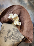 MOCCO ACADEMY / Designer Top Hat Shabby Chic Hat Upcycled Distressed Denim Bohemian style Hat Hand Stitched Top Hat Patchwork