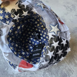 SOUTH STARS / Designer Top Hat Shabby Chic Hat Upcycled Distressed Denim Bohemian style Hat Hand Stitched Top Hat Patchwork