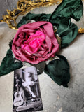 Madame Veronica / Vintage Lace Silk  Cottage Romantic Flower Large Edwardian French Rose BowtieJabot Boho