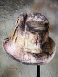 Turtle Beach / Patchwork Hunter Bucket Hat Floral Sculptured Designer Top Hat Quilt Patchwork Top Hat Vintage Cotton Hat