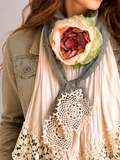 Shakespeare Talk / Cottage Jabot Silk Romantic Flower Fabric Rose Camellia Bowtie Antique Lace 20th century 60s archives
