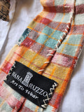 OLD MONEY CRAVAT / Shabby Chic Tie Jabot Bohemian Upcycled Plaid Boho Necklace Upcycled Cottage Patched Artisan Bowtie