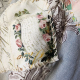 Cupid LOVE LETTERS / Designer Victorian Bloomers Ruffle European Cotton Love Letter Hand Patched  Distressing  Patchwork Floral Prints