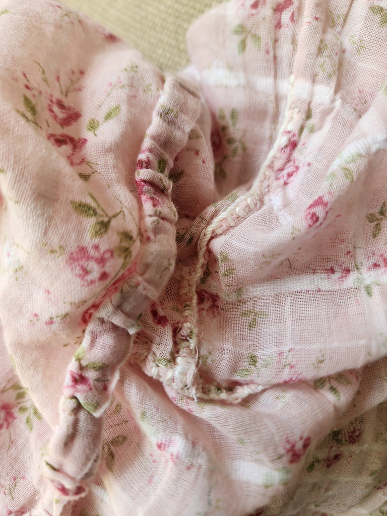 Lisette Gardens / Cottage Botanical Bandana Bowtie 100% Cotton Avantgarde Artisan Hand-Stitched Scarf Victorian Neck Wrap