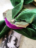Madame Alfred Vel / Cottage Velvet Jabot Bowtie Romantic Flower Fabric Rose Camellia Velvet Scarf Antique Lace 20th century 60s archives