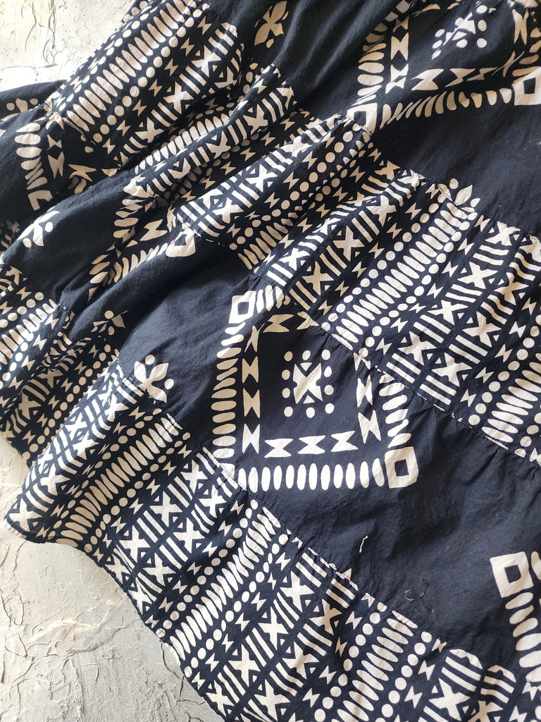 Country Lina / Authentic Boho Maxi Skirt Designer Upcycled European Cotton Denim Shabby Chic Concept Street wear