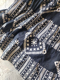 Country Lina / Authentic Boho Maxi Skirt Designer Upcycled European Cotton Denim Shabby Chic Concept Street wear