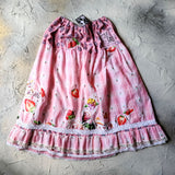 High Tea / Maxi Skirt Vintage Lace Cottage European Cotton Tea Cup Butterfly Rose Bird Boho style Upcycled Recycled Hand Stitched