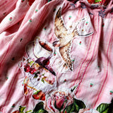High Tea / Maxi Skirt Vintage Lace Cottage European Cotton Tea Cup Butterfly Rose Bird Boho style Upcycled Recycled Hand Stitched