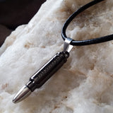 Steel Man / Necklace for Men Men's Leather Necklace Men's Jewelry Gift Men Accessory