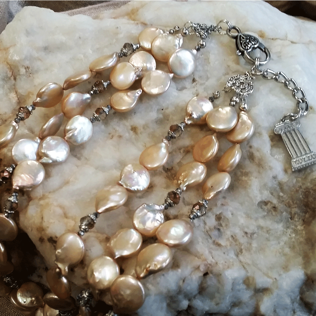 Lady X / Designer Jewelry Silver Necklace Natural Baroque Pearls Hypoallergenic Jewelry Most Popular Jewelry Gift For Women