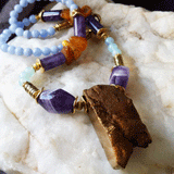 They Are Back / Bohemian Mens Necklace Natural Hematite Pyrite Chocker Massive Man necklace