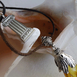 Got What I Need / Designer Jewelry Raw Amber Stone Pendant Hypoallergenic Leather Necklace with Natural Amber Gift for Momen