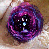 Wild Flower / Boho Rose Choker Flower Brooch Clip Upcycled Magnolia Apple Blossom Upcycled Concept Store Made in USA