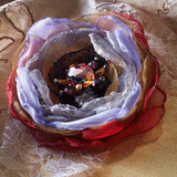 Wild Flower / Boho Rose Choker Flower Brooch Clip Upcycled Magnolia Apple Blossom Upcycled Concept Store Made in USA