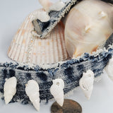 TOPICAL ROCK / Designer Necklace Unique Denim Jean Choker Adjustable Choker Necklac Boho Jewelry for Her Necklace Gift For Women