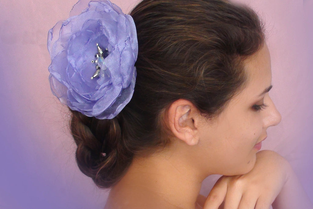 Wild Flower  / Boho Rose Choker Flower Brooch Clip Upcycled Magnolia Apple Blossom Upcycled Concept Store Made in USA