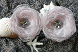 Wild Flower /  Boho Rose Choker Flower Brooch Clip Upcycled Magnolia Apple Blossom Upcycled Concept Store Made in USA