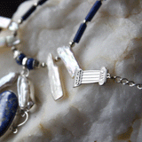 Aurora Boho / Designer Jewelry Silver Necklace Natural Baroque Pearls Hypoallergenic Jewelry Most Popular Jewelry Gift For Women